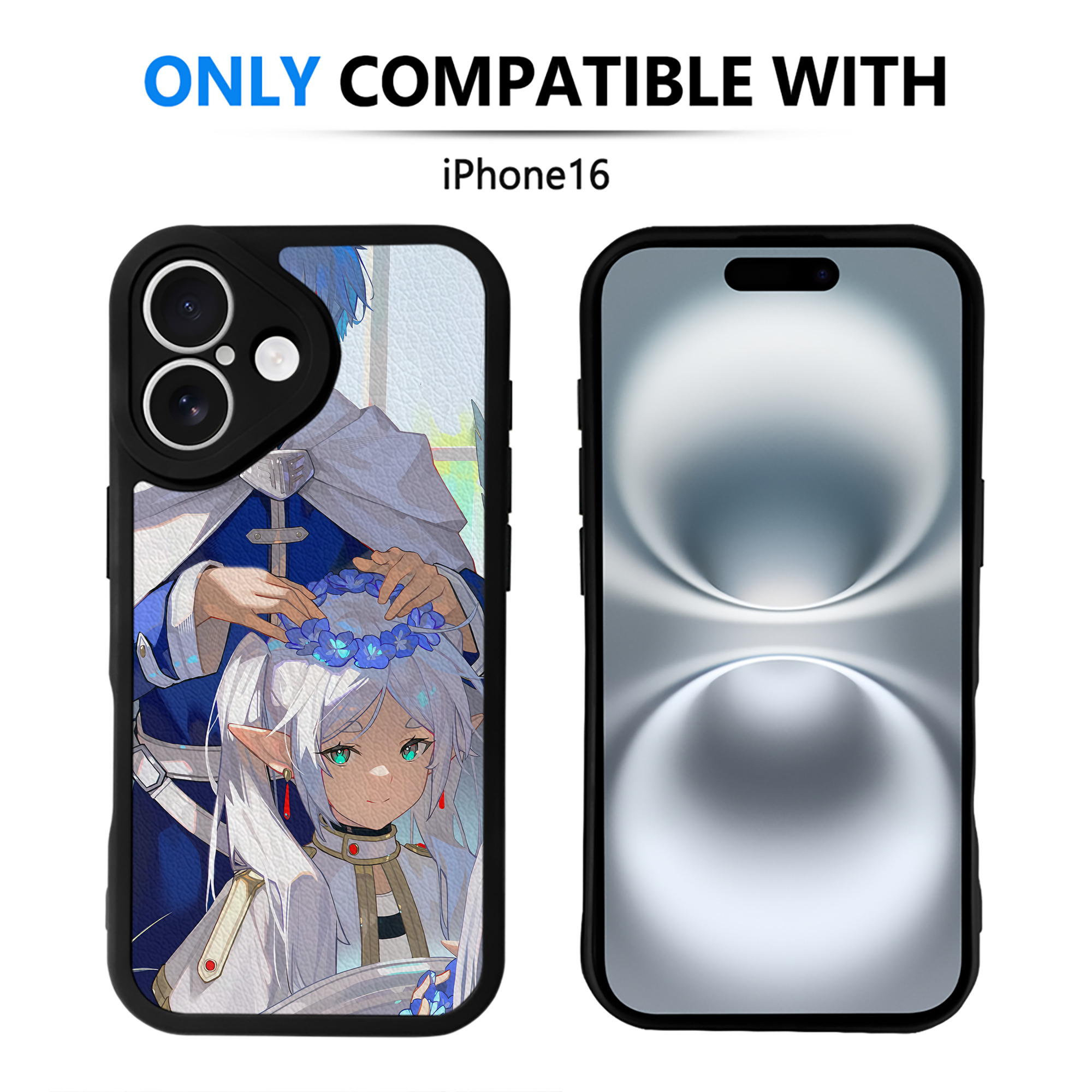 （画像用） 葬送のフリーレン Frieren 【iPhone 16シリーズ対応】シリコンスマホケース（レザー調） 材質：シリコン